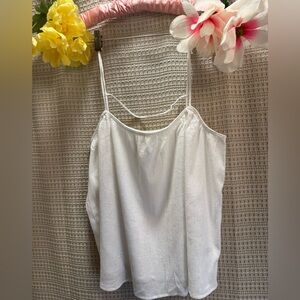 H&M White Ribbed Cami Top